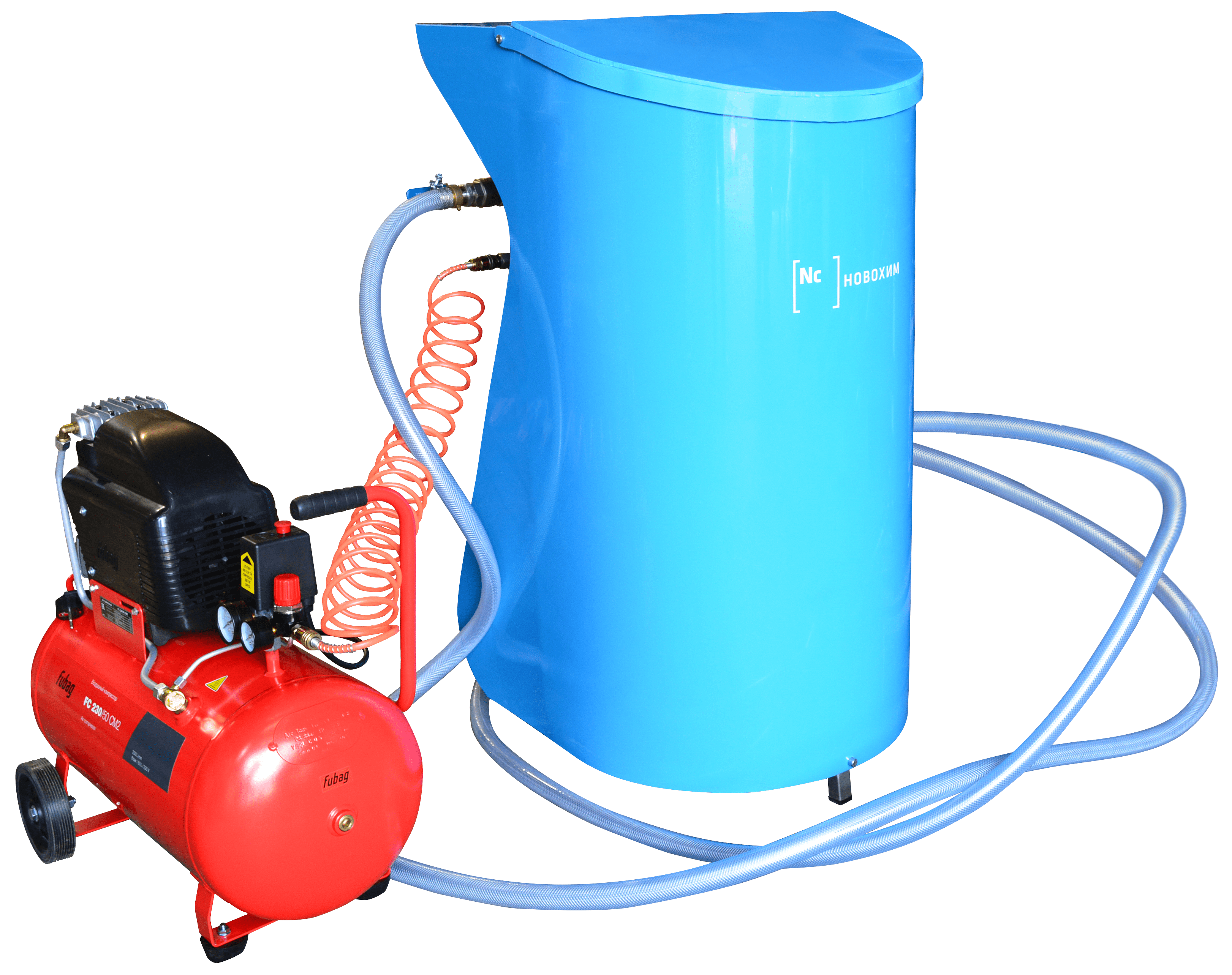 Установка для гидропневматической промывки Novochem-Pump-15000/50 с подогревом